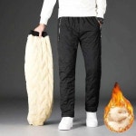 남성 여성 양털 기모 안감 겨울 바지 남자 패딩 방풍 솜바지 방한 팬츠