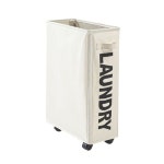 싱글 접이식 대용량 바구니 이동식 틈새 세탁 빨래통 햄퍼 세탁실 수납장 패브릭 빨래함