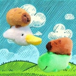 귀여운 카피바라 오리 인형 키링 열쇠고리 동물