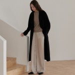 공드린 공드린 Mayer satin wide pants light-beige small light-beige