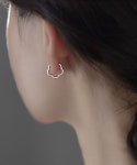 S925 플라워 프레임 원터치 귀걸이 E0033