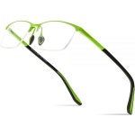 HONILLESI 순수 티타늄 안경 프레임 남성용 반무테 스퀘어 안경 H7301