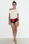 자라 ZARA 자라 ASYMMETRIC 니트 CROP TOP - 컬러 여성 상품번호 4938 100 250 S