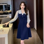 애니율 여성 봄 가을 숄카라 원피스 사진 L G1241