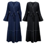 2024 Vestidos 아바야 두바이 터키 이슬람 모록 아랍어 파키스탄 무슬림 히잡 여성용 롱 원피스 로브