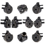 III Capra 헤비 황동 너클 포털 커버 무게추 디프 Axial Currie F9 Axle Vanquish용 저중심 7 Diff Cover 2PCS 2 SCX10 AR45P
