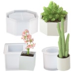 점토몰드 DIY 화분 실리콘 몰드 석고 시멘트 콘크리트 몰드 다이아몬드 원형 다육 식물 화분 보관 몰드