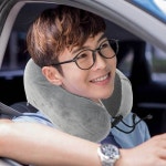 목베게 비행기 메모리폼베개 여행용 차량용 기내용