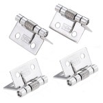 자동 닫힘 스프링 도어 힌지 스테인레스 스틸 하드웨어 창문 캐비닛 보석 상자 가구 부속품 4 개 1