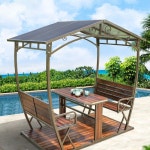 야외 테이블 철제 야장 포장마차 체어 지붕 루프탑 원목 1 사주정 2 5 2 5m