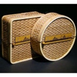 송편바구니 선물상자 대나무 등나무 수납 원형 상자 송편 10개