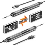 스마트 USB 납땜 인두 키트 디지털 디스플레이 Type-C 인터페이스 전기 LED 조정 가능 온도 용접 도구