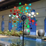 태양열 바람개비 마당꾸미기 정원조형물 마당 인테리어 컬러풀 태양광포함