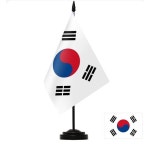 탁상 미니 태극기세트 테이블 깃발 꽂이 국기 거치대