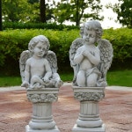 천사조각상 유럽풍 큐피트석고상 조형물 공원주택 천사상