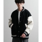 로키먼로 오버사이즈 테크 멜튼 PU 레더 전환 스타장 - 9838988