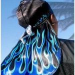 플레임 듀렉 durag 불꽃패턴 반다나 헤어두건 힙합 스트릿패션