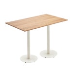 600 식당 스퀘어 직사각 바테이블 화이트스틸 회의용 사각식탁 카페테이블 주방