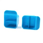 2구 모니터꽂이 모니터부착 파란색 연필꽂이