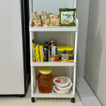 3단 이동식 트롤리 수납함