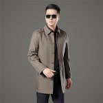 남성 코트 트렌치 빅 추동 캐주얼 논스톱 중장년 행정간부 MF4