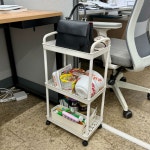 3단 이동식 트롤리 수납함