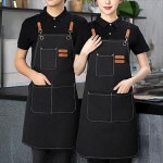 앞치마 바리스타 공방 주방 카페 원피스앞치마 업소용 블랙- DM246