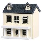 Toyvian 미니 DIY 모델 나무 인형의 집 키트 크리스마스 마을 장난감 3D 미니어처 USA 미국
