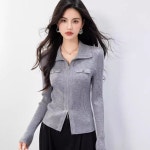 JQS 집업 골지 니트티 G0258 55