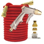 고압 정원 물 호스 확장형 금속 커넥터 릴 매직 수도관 농장 1개 69 100ft - hose with gun