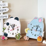 동물 나무시계 만들기 재료 교육용 무브먼트 벽시계 미술놀이 교구