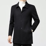 엘럽 남자 하프 코트 더블 울 추동 숄카라 캐주얼 모직 트렌치 원템4