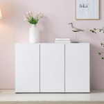 PNP 다용도 수납장 1200 오동나무 자체생산 18T LPM 볼레일 2단 수납공간 댐퍼도어 안전탭 스카이블루 H-G5231