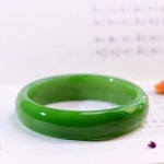 옥팔찌 소원팔찌 빈티지 에메랄드 그린 hetian nephrite 천연 석재 고급 보석