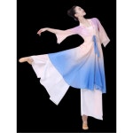 워십복 한국무용 고전 무용복 의상 풀치마 공연 흰색 M