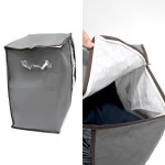 투명창 세로형회색 이불정리 의류정리함