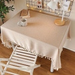 식탁보 테이블보 4인 6인 방수 내유성 린넨 심플한 무드등 기숙사 책상 장식 and P0076