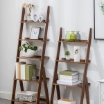 대형 우드사다리 진열대 벽장식 1 수납 원색 우드 거실 선반 스몰호두크리스탈롱두꺼운 솔리드보드