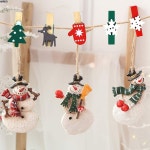 10pcs 크리스마스 나무 클립 새해 파티 장식 사진 벽 DIY 홈 트리
