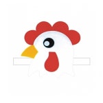 3200 청양토이역할머리띠 동물머리띠B형 닭