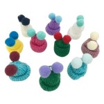 키밍 화분 장식 방울모자 10P 꾸미기 미니어처 가드닝