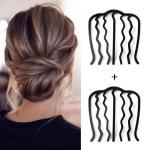 옷자락 여자 웨딩 혼주 세팅 올림머리 로우번 비녀 2개 세트