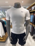 언더아머반팔티 CQS Mens HeatGear Armour Short Sleeve 1361518-100