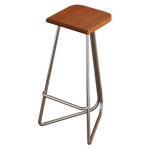 미드센츄리 스툴 홈바의자 의자 75하이 거실 실버다리호 75하이 실버다리호두