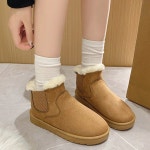 여성 겨울 퍼안감 코디아이템 귀여운 방한 첼시부츠