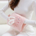 포켓 귀여운 휴대용 보온 물주머니 온수핫팩 토끼핑크2000ml