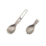티타늄 야외 접이식 스푼 스포크 하이킹 캠핑 식기 캠핑용 경량 1 Titanium spoon