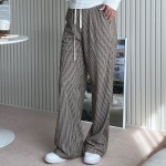 바지 와이드핏 팬츠 스트라이프 일자 여자 줄무늬