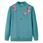 마켓에이 여성용 꽃패턴 기모 니트 T24FW3-A1350