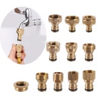 M22 24 니플 피팅 스레드 황동 커넥터 세탁기 급수 어댑터 호스 워터 5